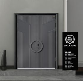 轻奢系统装甲门精雕铝木装甲门