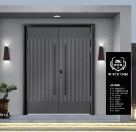 轻奢系统装甲门精雕铝木装甲门